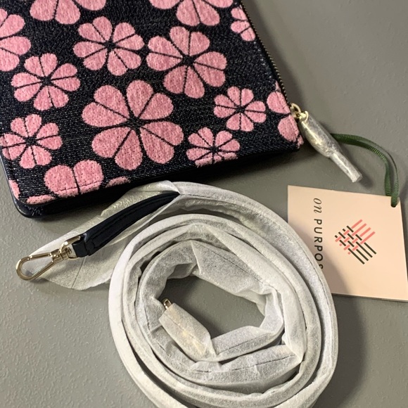 Kate Spade on Purpose Pink Opalin - Crossbody Spade clover denim pink - NWT - Picture 6 of 7